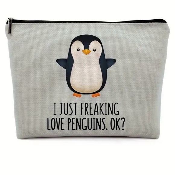 PENGUIN MAKEUP BAGS  NEW CHOICE OF DESIGN  2 SIDED ZIPPER TOP 4 DESIGNS - Picture 4 of 14